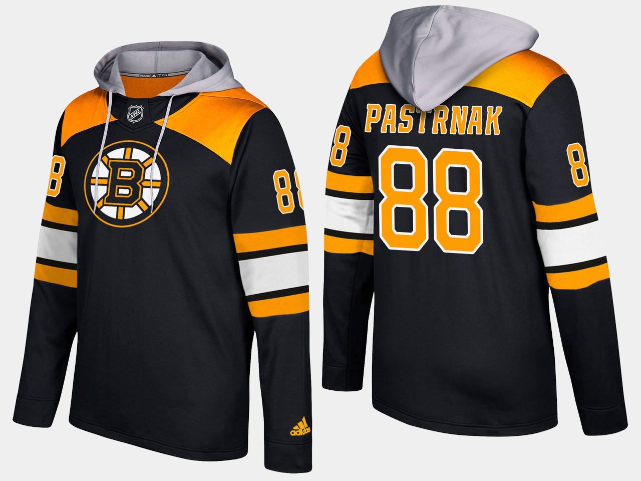 Men NHL Boston bruins #88 david pastrnak  black hoodie